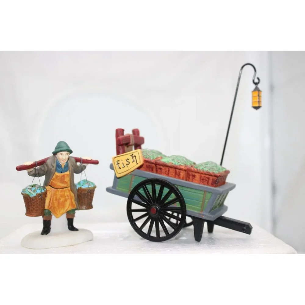 Dept 56 Dickens Village- Chelsea Market Fish Monger